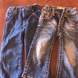 Bundle of Boys 3T slim Wrangler jeans